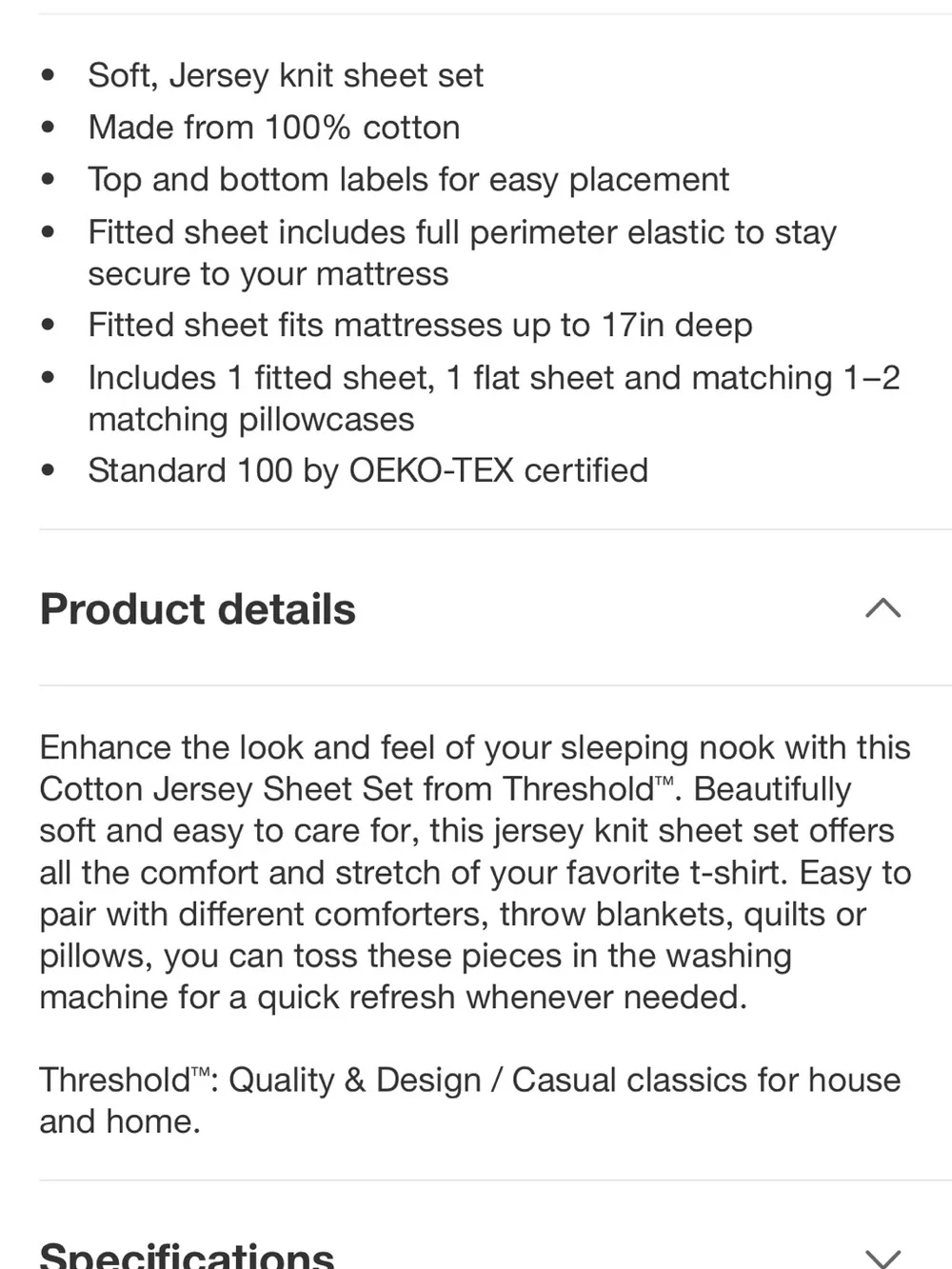 Threshold King Olive Green Cotton Jersey Sheet Set